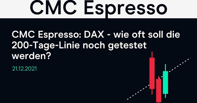 CMC Espresso: DAX - wie oft soll die 200-Tage-Linie noch getestet werden?