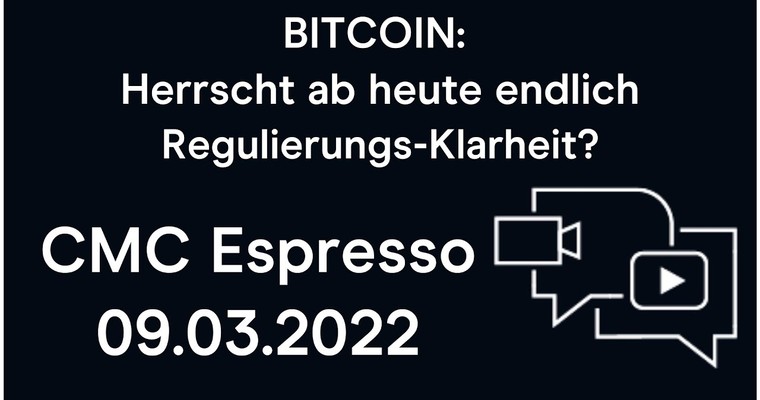 CMC Espresso: Bitcoin wird nicht verboten, sondern integriert! Spritpreisbremse voraus?