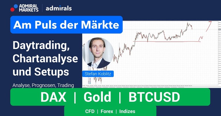 Am Puls der Märkte: DAX, Bitcoin, Forex, Gold | Chartanalyse live | Daytrading live | 30.03.2022