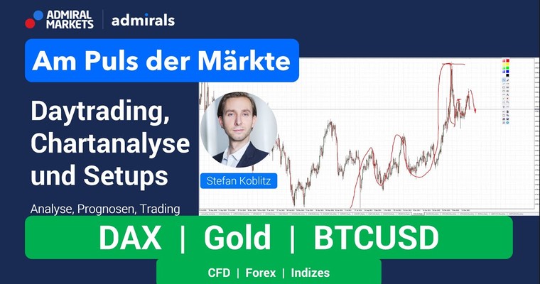Am Puls der Märkte: DAX, DOW, Gold, Bitcoin | Chartanalyse live | Daytrading live | 20.04.2022