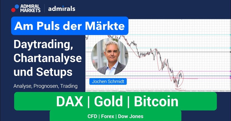 Am Puls der Märkte: DAX, DOW, Bitcoin | Chartanalyse live | Daytrading live | 02.06.2022