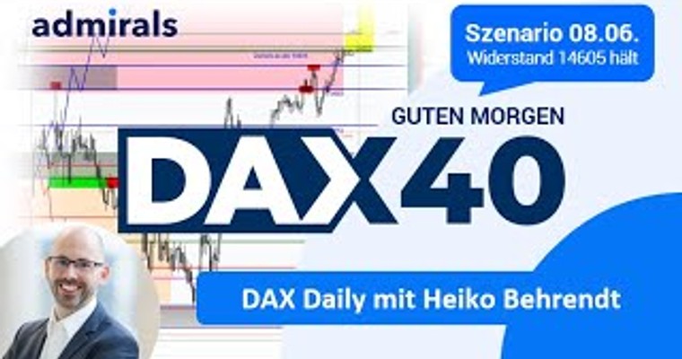 DAX: Analyse | Setups | Scalping | Tradingideen | 08.06.2022 - Guten Morgen DAX!