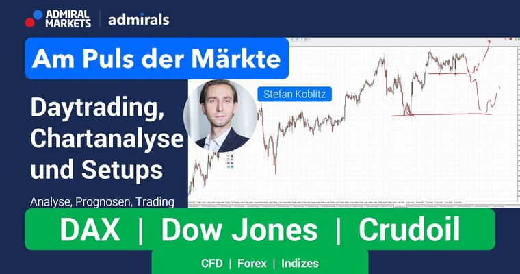 Am Puls der Märkte: DAX, Wall Street, Bitcoin | Chartanalyse live | Daytrading live | 08.06.2022