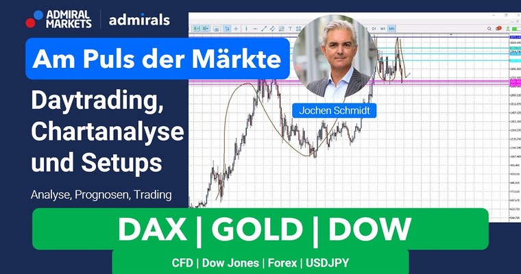 Am Puls der Märkte: DAX, DOW, Gold | Chartanalyse live | Daytrading live | 21.07.2022