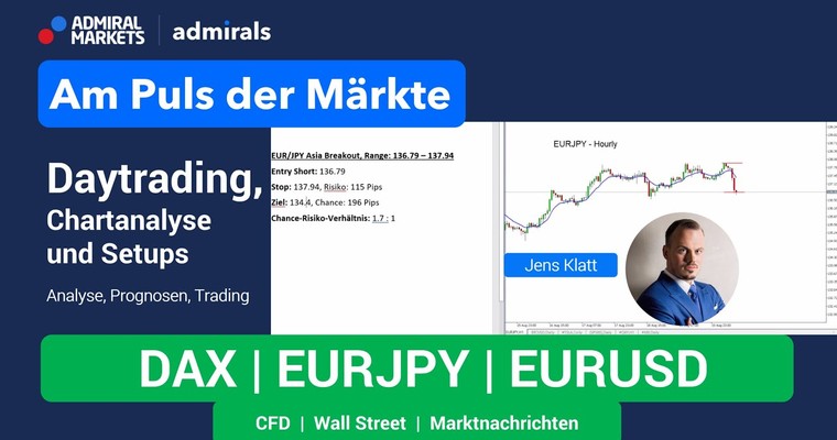 Am Puls der Märkte: DAX, EURJPY, Börse | Chartanalyse live | Daytrading live | 22.08.2022