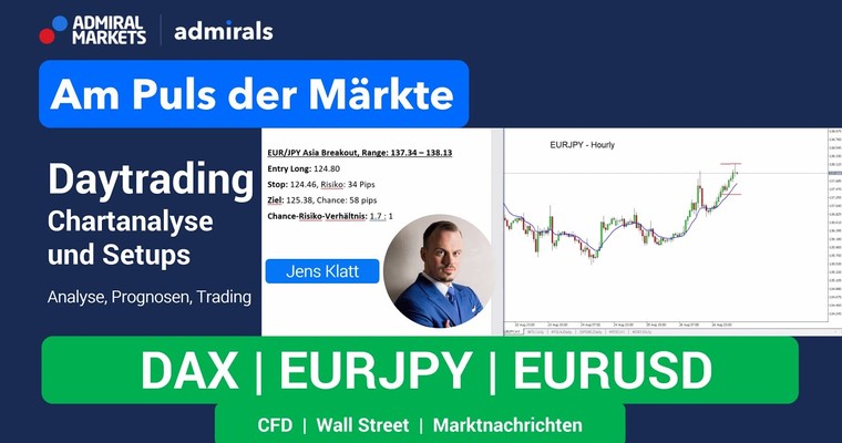 Am Puls der Märkte: DAX, EURJPY, Forex | Chartanalyse live | Daytrading live | 29.08.2022