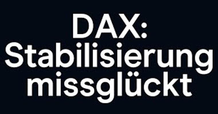 CMC Espresso: DAX: Stabilisierung ist missglückt