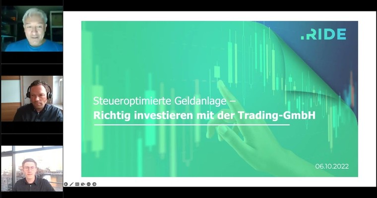 Aufzeichnung: Steueroptimierte Geldanlage – Trading mit der GmbH