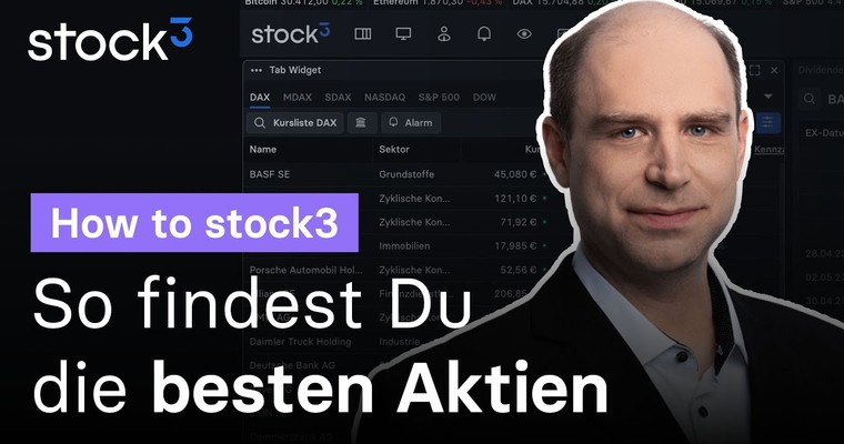 In die besten Aktien mit stock3-Screener & -Score investieren | How to stock3 Tutorial