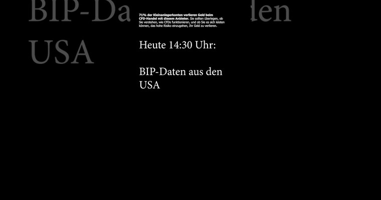 Heute wichtige BIP-Daten aus den USA