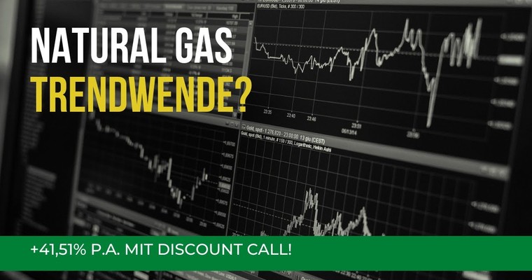 Erdgas (Natural Gas): +41,51% p.a. mit Discount Call!
