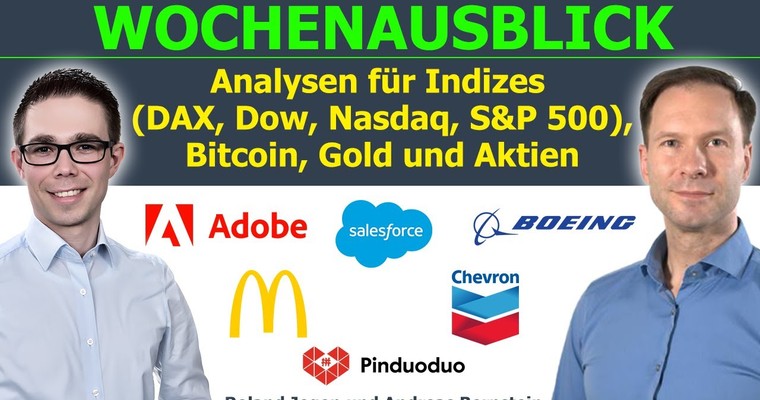 Börsenwoche im Zeichen der Zentralbanken. Bitcoin, Gold, DAX, Dow, Adobe, Salesforce & Co. im Fokus