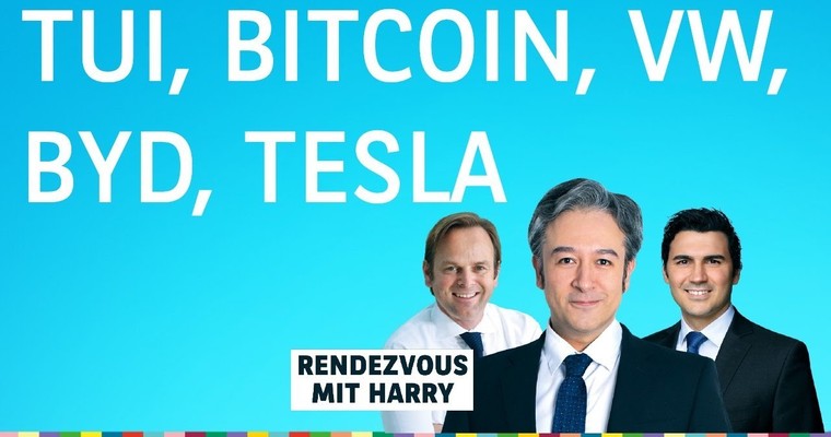 Was ist los bei Bitcoin und dem Euro ? Dazu TUI, VW, BYD, Tesla - Charttechnik mit Harald Weygand