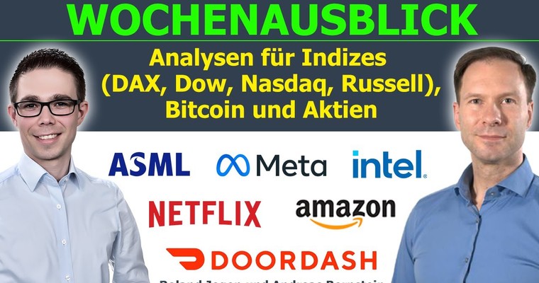 Dow Jones nun auch auf Allzeithoch 📈! DAX, Gold, BTC, Meta, Netflix, Doordash, Amazon & Co. im Fokus