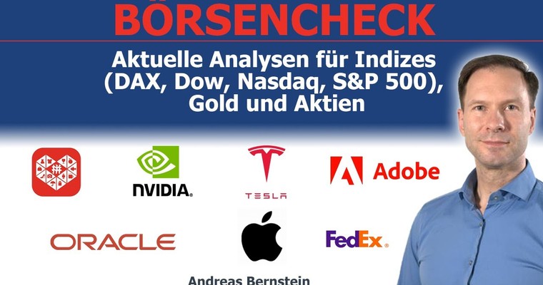 Gold bei 3.000 USD! DAX, Dow & Aktien (NVIDIA, Tesla, Apple, Adobe,...) im Fokus