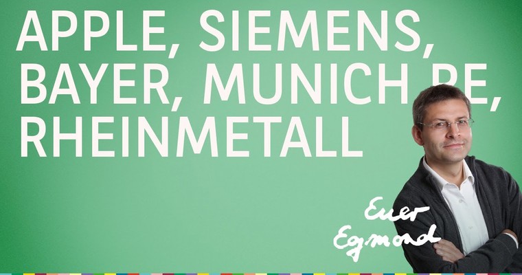 Apple, Rheinmetall, Siemens, Siemens Energy, Bayer, Munich Re - Marktausblick mit Egmond Haidt