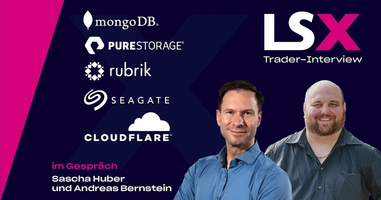 Trader-Interview mit Sascha Huber: MongoDB, Pure Storage, Rubrik, Seagate & Cloudflare