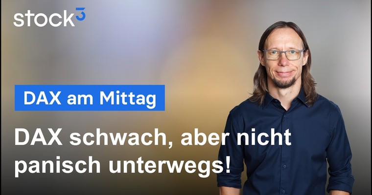 DAX-Analyse am Mittag - Vorsicht, aber keine Panik! DAX nach Trump-Grönland-Zöllen im Minus!