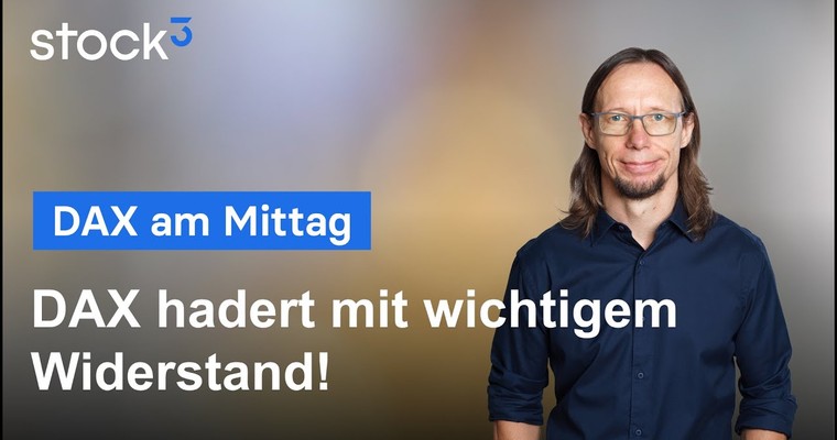 DAX am Mittag - Das Tagestief muss halten!