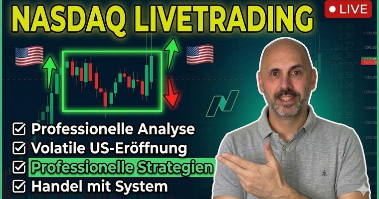 Nasdaq Livetrading | Volatile US-Eröffnung professionell analysiert