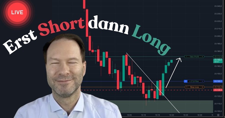 DAX explodiert nach Trump-News. GAP, 23.000 & unsere Trades im Livetrading!