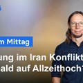 DAX am Mittag - Hoffnung im Iran Konflikt treibt den DAX über wichtigen Widerstand!