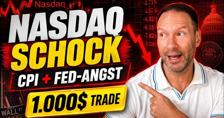 Nasdaq-Schock geht weiter: CPI-Daten, Fed-Angst & 1.000-Dollar-Trade live