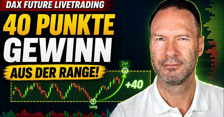 DAX Future Livetrading: 40 Punkte Gewinn aus der Range geholt