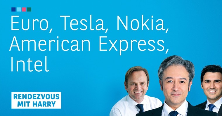 Euro, Tesla, Nokia, Intel, American Express, Gold, Öl - Charttechnik mit Harald Weygand