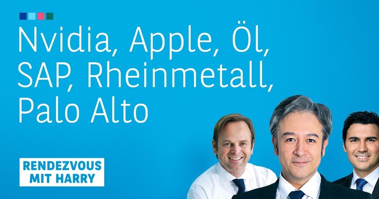 Videoteaser von Nvidia, Öl, Palo Alto, Apple, Rheinmetall, SAP, Broadcom, DAX - Charttechnik mit Harald Weygand