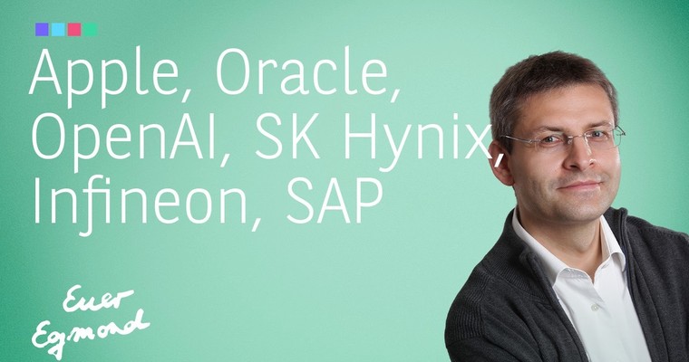Videoteaser von Apple, Oracle, OpenAI, SK Hynix, Infineon, SAP - Marktausblick mit Egmond Haidt