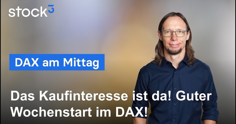 Videoteaser von DAX Analyse am Mittag - Guter Wochenstart mit Potential