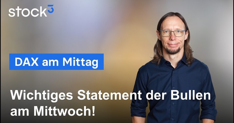 Videoteaser von DAX Analyse am Mittag - Überraschend stark! Wichtiges Statement der Bullen!