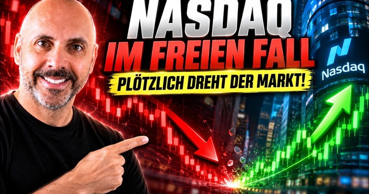 Videoteaser von Nasdaq im freien Fall – doch plötzlich dreht der Markt nach oben!