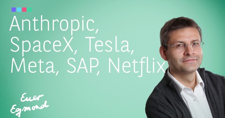Videoteaser von Anthropic, SpaceX, Tesla, Meta, SAP, Netflix - Marktausblick mit Egmond Haidt