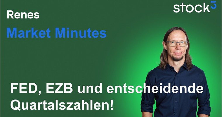 Videoteaser von Renes Market Minutes - FED, EZB, Amazon Aktie, Microsoft & Alphabet Quartalszahlen! Es ist viel los!