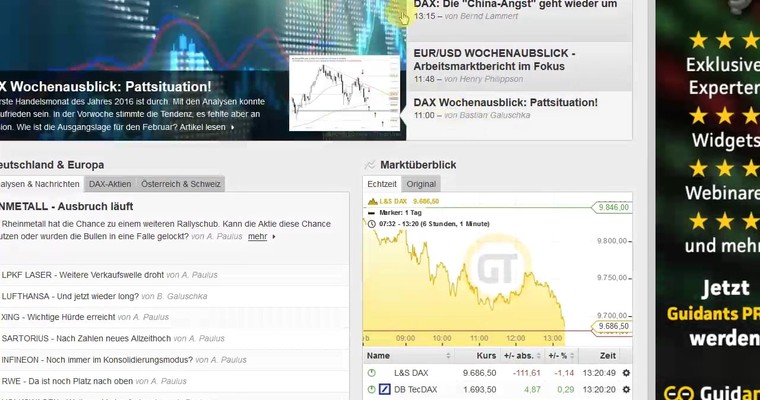 DAX Mittagsausblick - Neutrale Ausgangslage