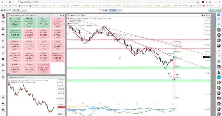 JFD Devisenradar: GOLD mit bullischer Flagge und LITECOIN versucht sich