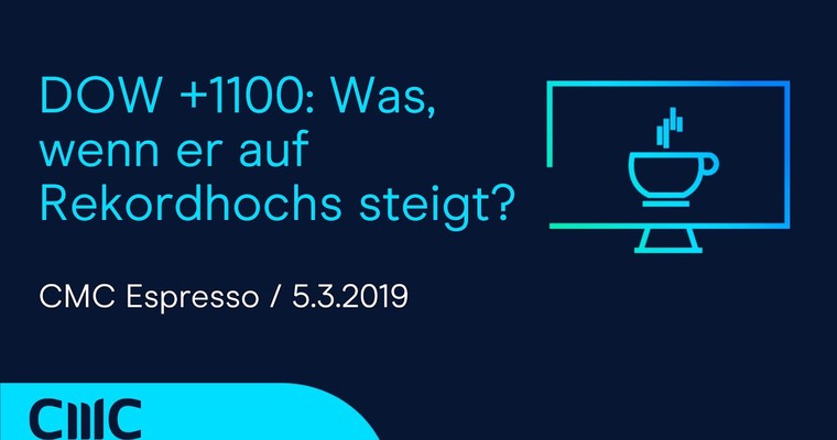 CMC Espresso: DOW +1100: Was, wenn er auf Rekordhochs steigt?