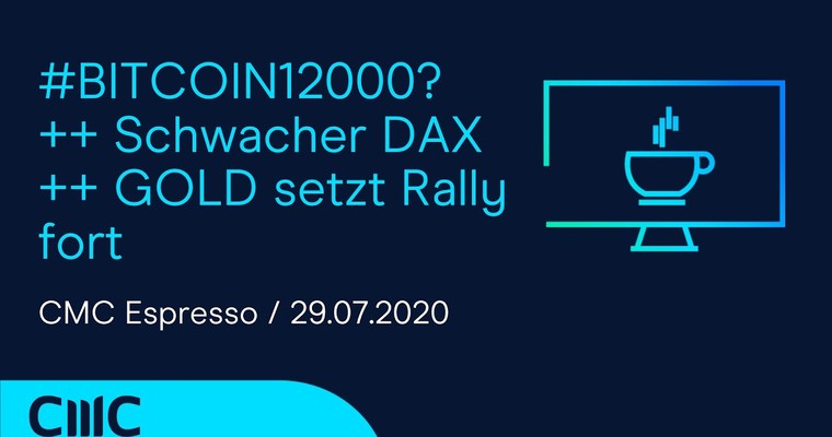 CMC ESPRESSO: #BITCOIN12000? ++ Schwacher DAX ++ GOLD setzt Rally fort