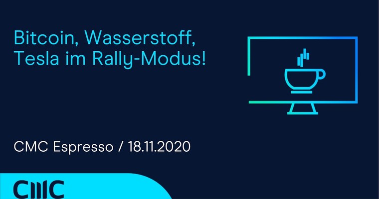 CMC ESPRESSO: Bitcoin, Wasserstoff, Tesla im Rally-Modus!