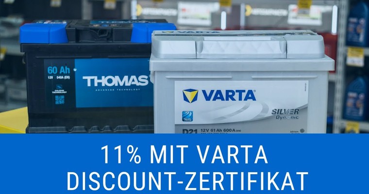 Varta-Aktie: 11% mit Discount-Zertifikat auf Varta
